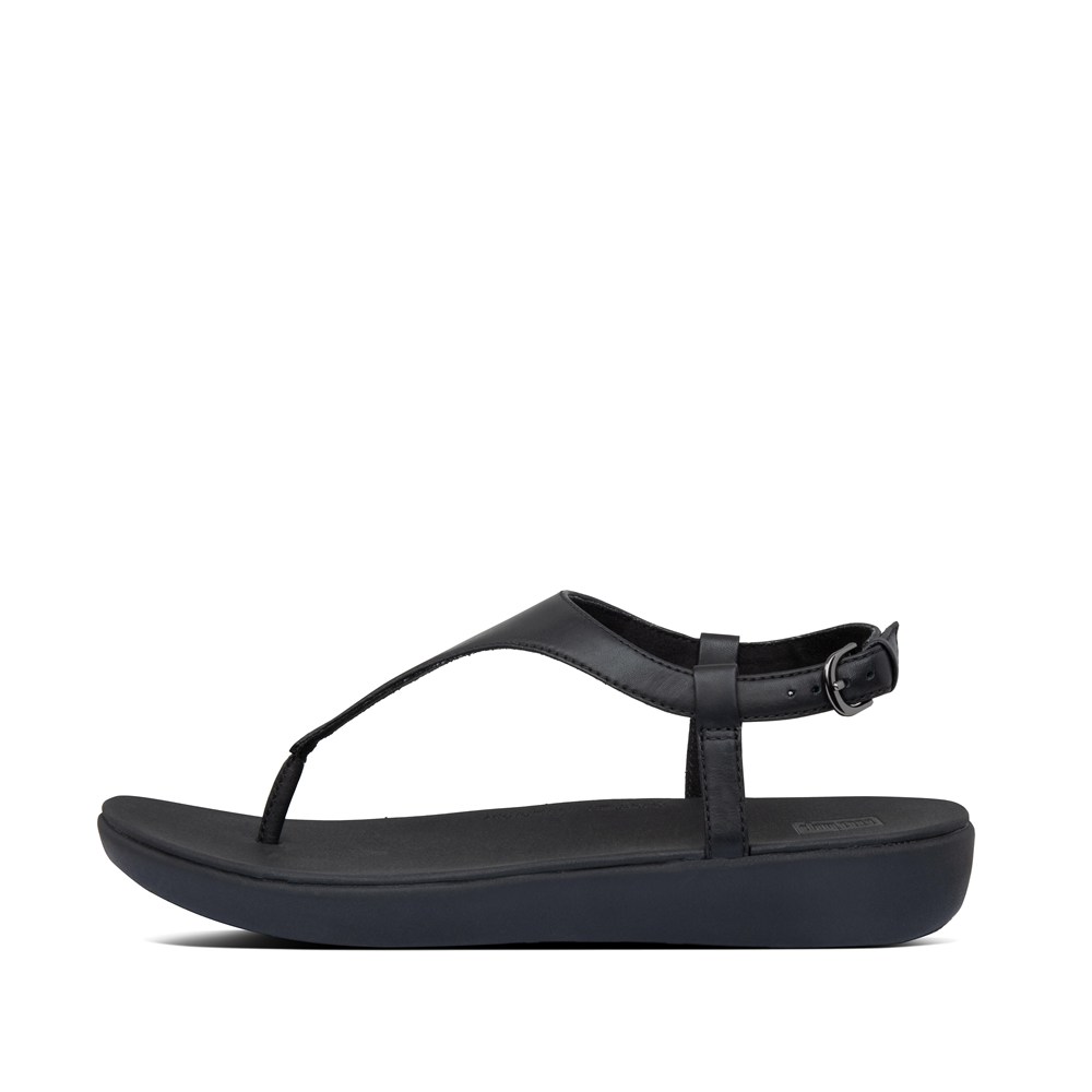 Fitflop Womens Sandals Black - Lainey Leather Back-strap - ML7240695